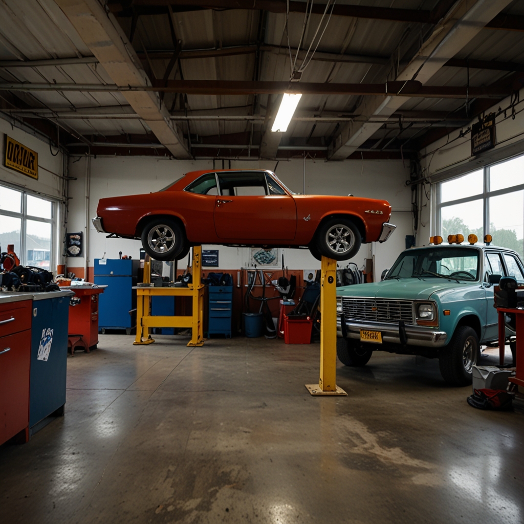 Technician conducts emission test in Onalaska garage