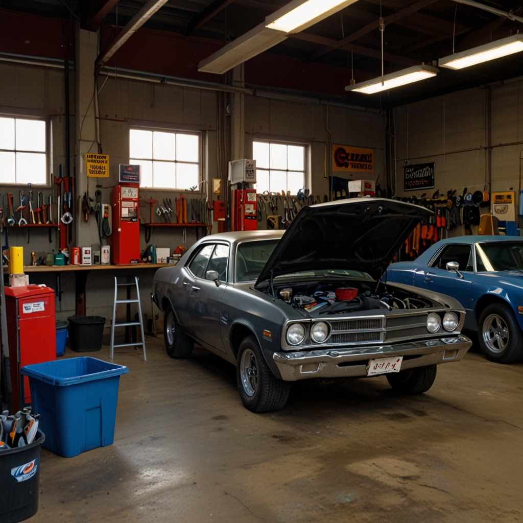 Technician adjusts suspension in Chippewa Falls car