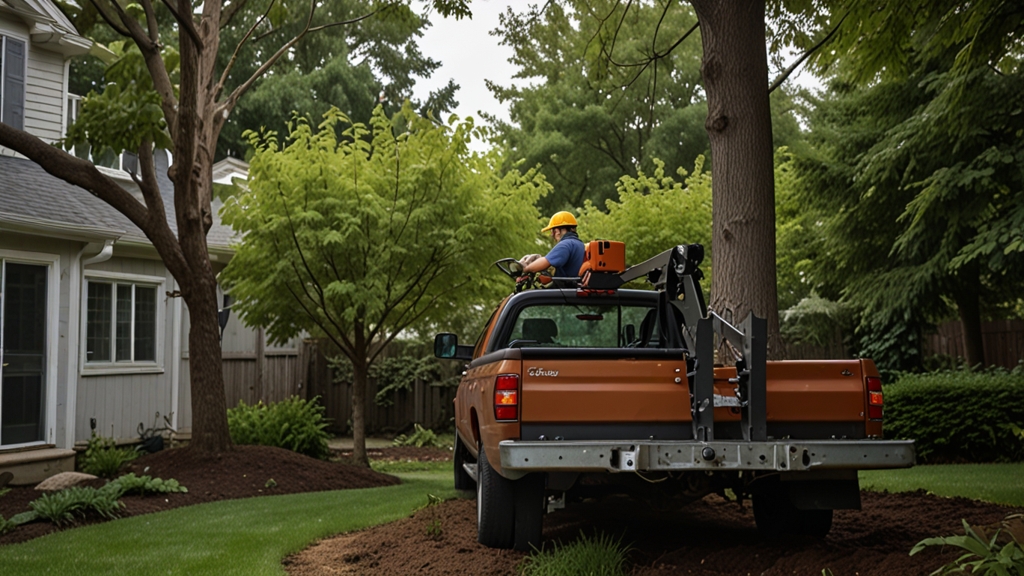 Palm skinning neatens South Carolina landscapes
